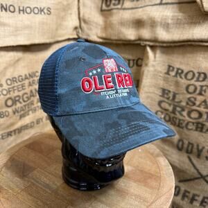 Ole Red Dog Hat Itchin To Have Fun Trucker Mesh NEW Blue Camo Snapback